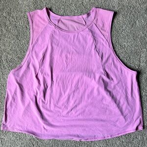 Lululemon sculpt cropped tank Pink size 14